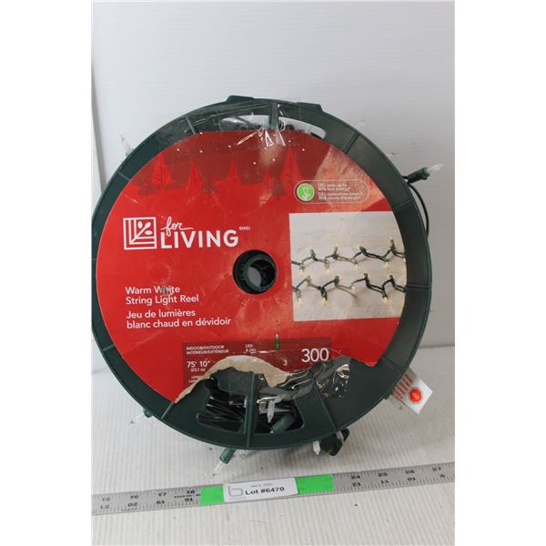 Roll of White Christmas Lights- Powers On