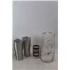 Image 2 : Salton Coffee Maker- Powers On, Glass Pitcher, Travel Mugs, Misc.