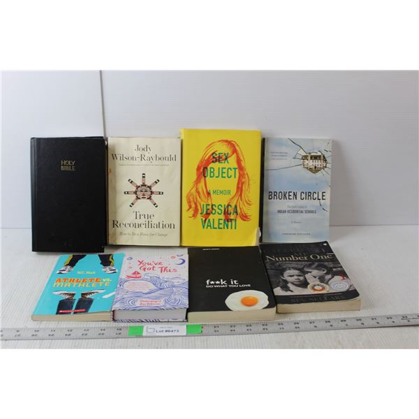 (8) Books- Indian Residential Schools Holy Bible, Motivational, Misc.