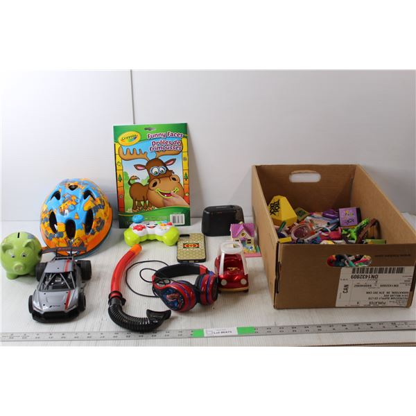Kids' Lot- Bike Helmet-XXS, Radio Shack Electric Pencil Sharpener As Is, Snorkel, Misc.