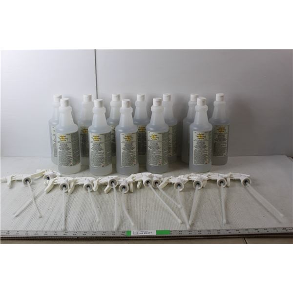 (12) Bottles of Sunshine Hard Surface Sanitizer with Spray Nozzles WILL NOT SHIP