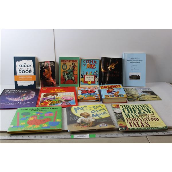 (14) Books- Flat Stanley, Captain Underpants, Vintage Land of Oz, Misc.
