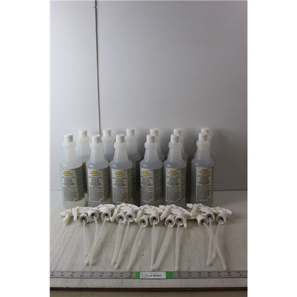 (12) Bottles of Sunshine Hard Surface Sanitizers with Spray Nozzles WILL NOT SHIP
