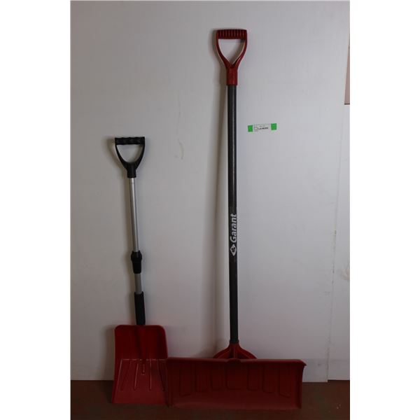 *(2) Plastic Snow Shovels- 54.5" Tall & Up to 40.5" Tall