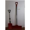 Image 1 : *(2) Plastic Snow Shovels- 54.5" Tall & Up to 40.5" Tall