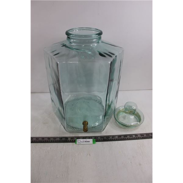 Glass Beverage Dispenser 19.5" Tall x 12" Dia