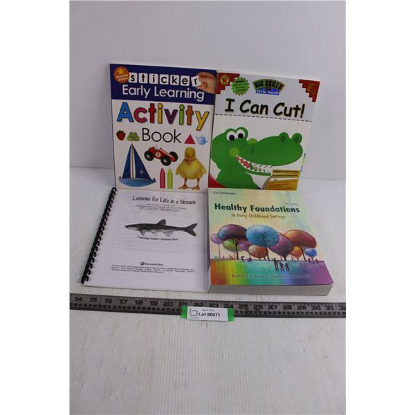 (4) Books (Child's Activities, Healthy Foundations, Fish Lessons)