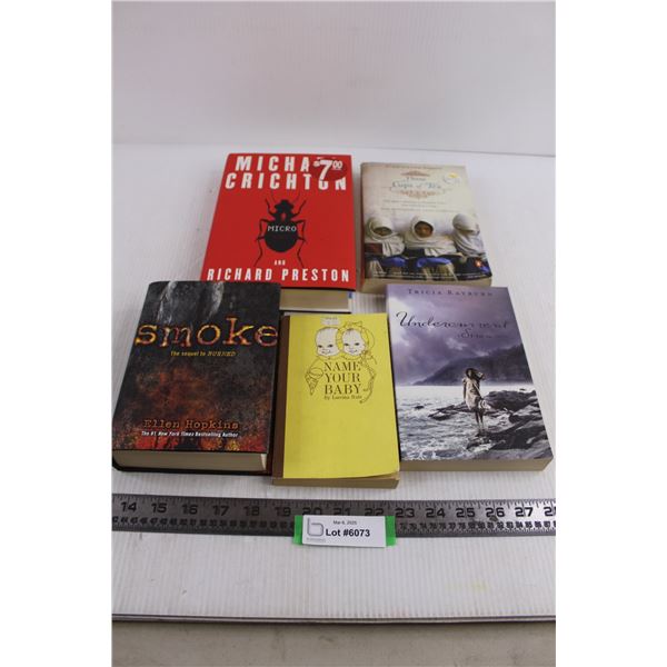 (5) Books (Name Your Baby, Undercurrent, Three Cups of Tea, Smoke)