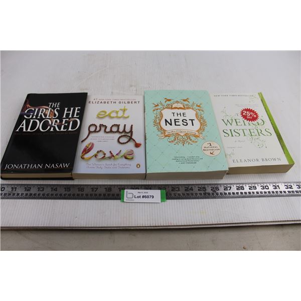 (4) Books (The Girls He Adored, Eat Pray Love, The Nest)