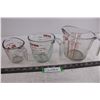 Image 1 : (3) Glass Measuring Cups (2 Fire King & 1 Pyrex)