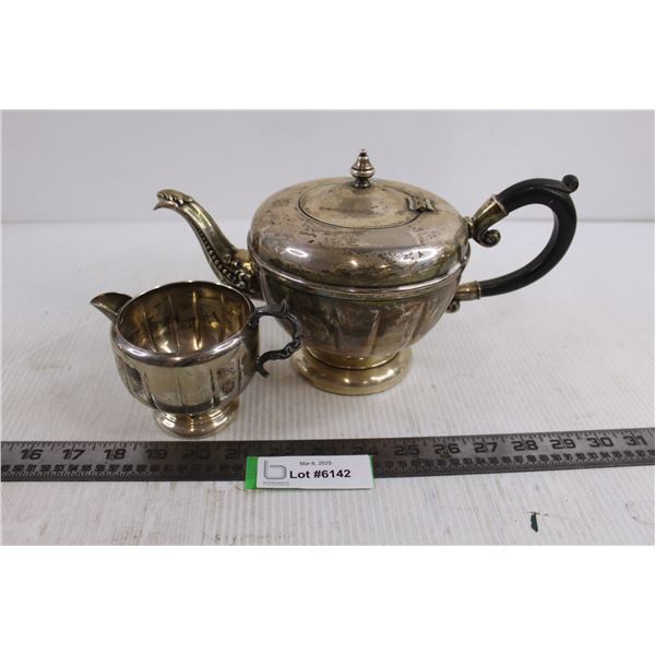 Vintage Viking Plate Silver Plated Tea Service & Creamer