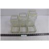 Image 1 : Set of 3 Glass Kitchen Canisters - 9", 7.5", 6" Heights