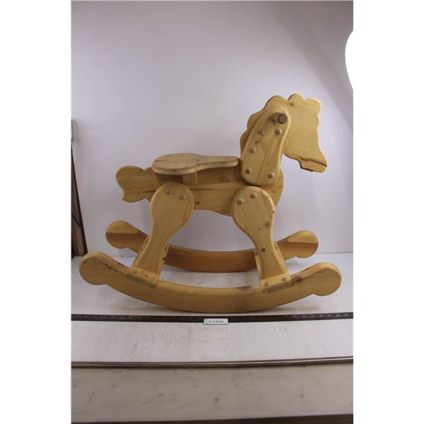 Wooden Rocking Horse 29.5" x 12" x 25"