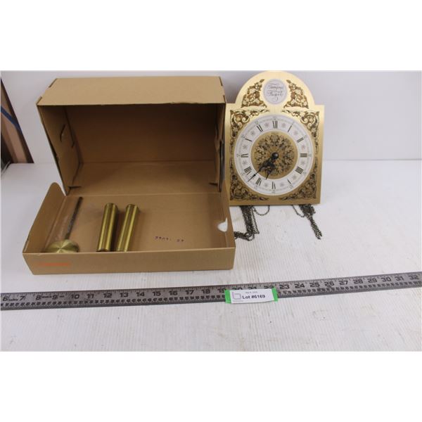 Vintage Brass Wall Clock 8" x 10.5"