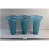 Image 1 : (3) Plastic Flower Vases 12'' x 7 1/2'' - Some Damage