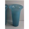 Image 2 : (3) Plastic Flower Vases 12'' x 7 1/2'' - Some Damage