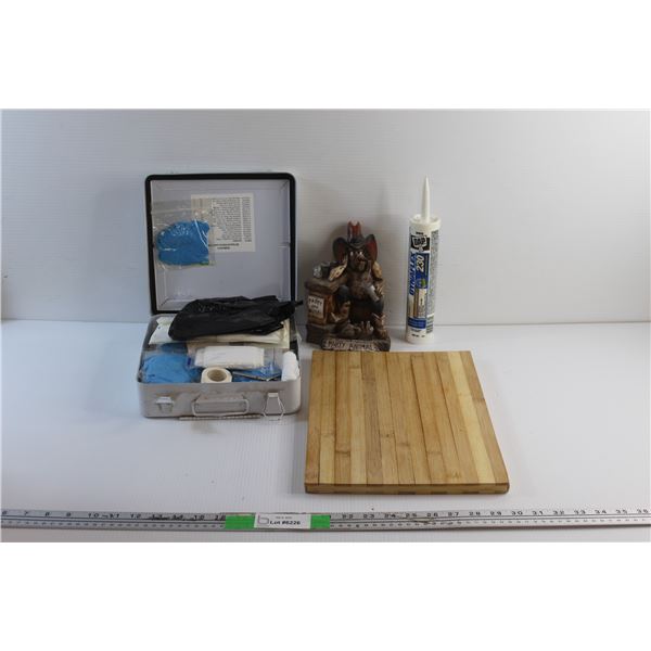 First Aid Kit Level 2, Party Animal Decoration, Dynaflex Sealant and Wooden Cutting Board