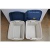 Image 5 : *(2) Plastic Totes with Lids - 24'' x 18'' x 12'' - Cannot Be Shipped