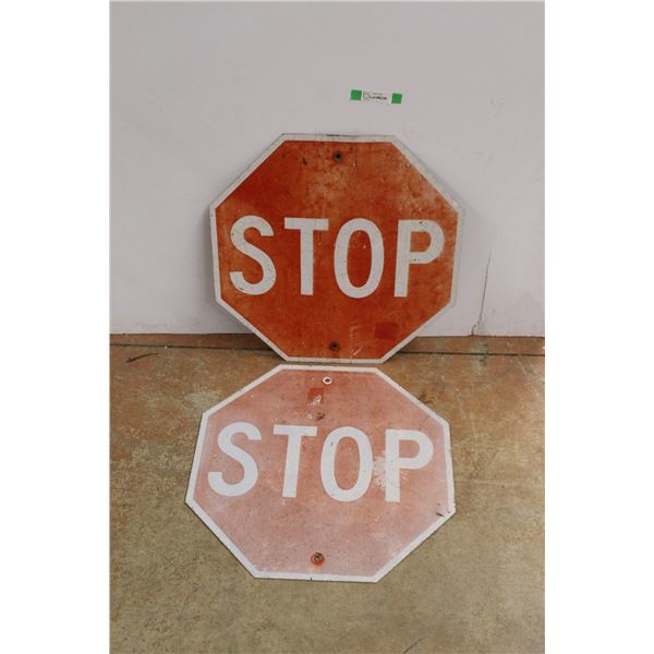(2) STOP Road Signs 24'' x 24''