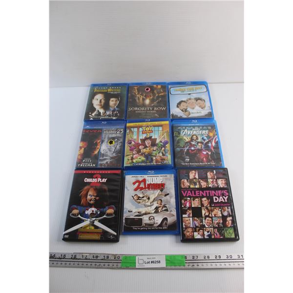(9) Blu Ray & DVD Movies - Child's Play 2, 21 Jump Street and Toy Story 3