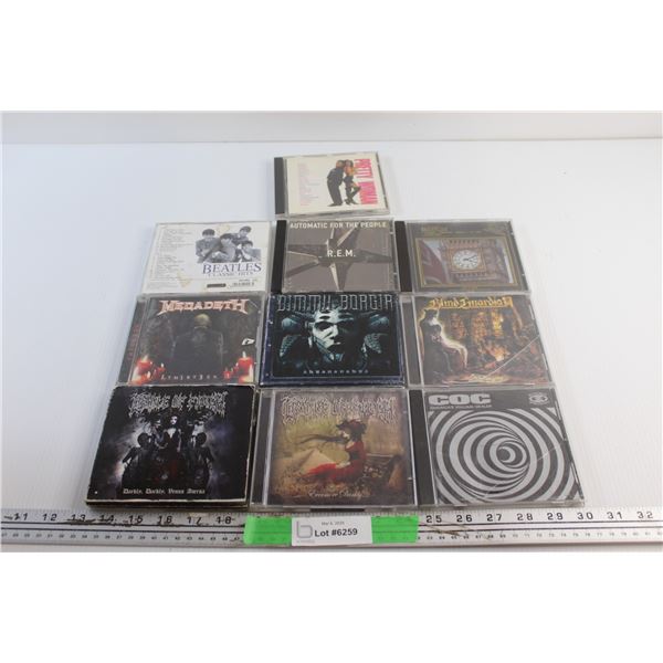 (10) Audio CDs - Classical Beatles, Pretty Woman and Megadeth