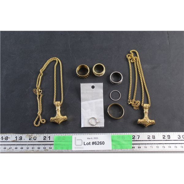 Necklaces with Pendants, Rings and Earring