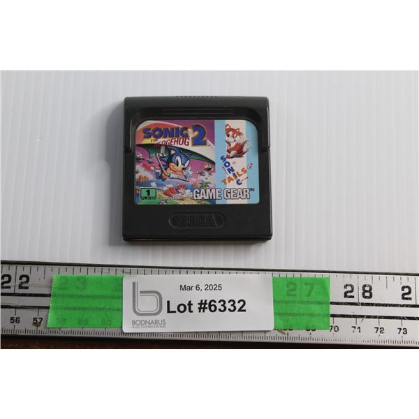 Sega Sonic 2 The Hedgehog Game Cartridge