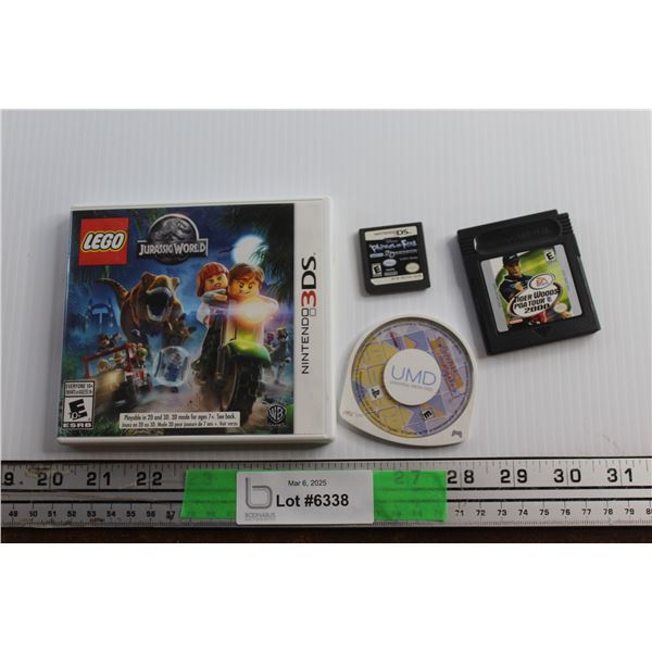 Nintendo DS & 3DS, Nintendo Gameboy and Sony PSP Games - LEGO Jurassic World, Puzzle Guzzle and Tige