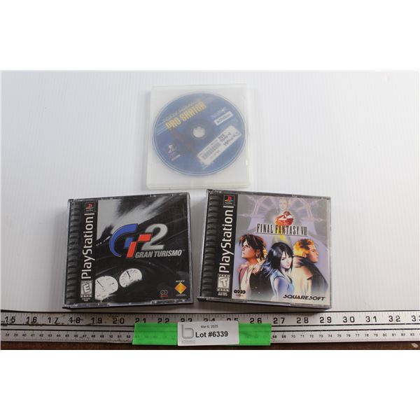(3) Sony Playstation 1 (PS1) Games - Gran Turismo 2, Final Fantasy VIII and Pro Skater