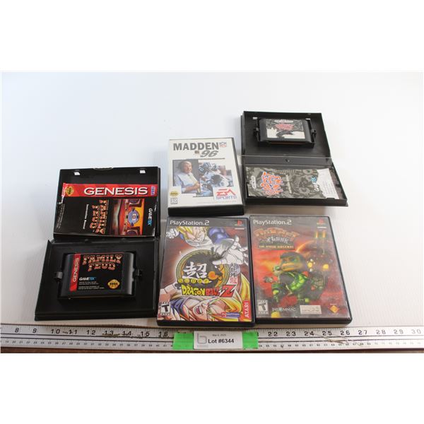 Sony Playstation 2 (PS2) & Sega Genesis Games - Gadget Twins, Dragon Ball Z and Madden 96