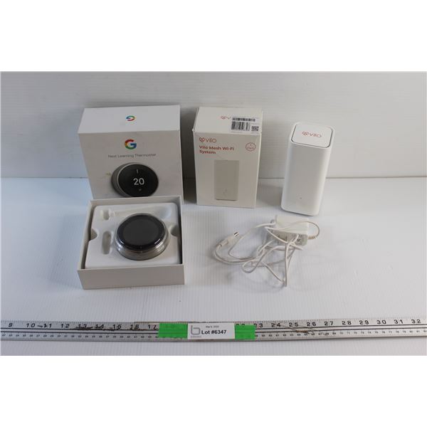 Google Nest Learning Thermostat and Vilo Mesh Wi-Fi System - As Is