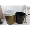 Image 2 : *(2) Small Round Metal Garbage Cans, Small Metal 2 ft Step Ladder