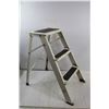 Image 6 : *(2) Small Round Metal Garbage Cans, Small Metal 2 ft Step Ladder