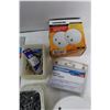 Image 4 : Hardware Supplies, 9 x 11'' Sandpaper, Nails, (3) Smoke Detectors- As Is, Misc