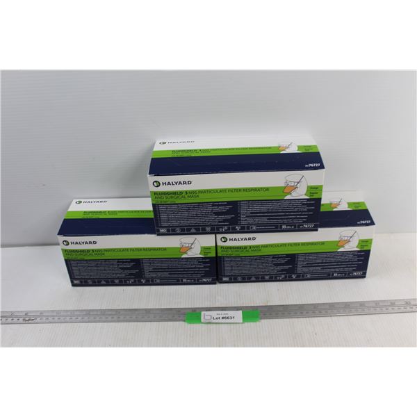 (3) New Unopened Boxes Of N95 Particulate Filter Respirator And Surgical Masks- All NIB