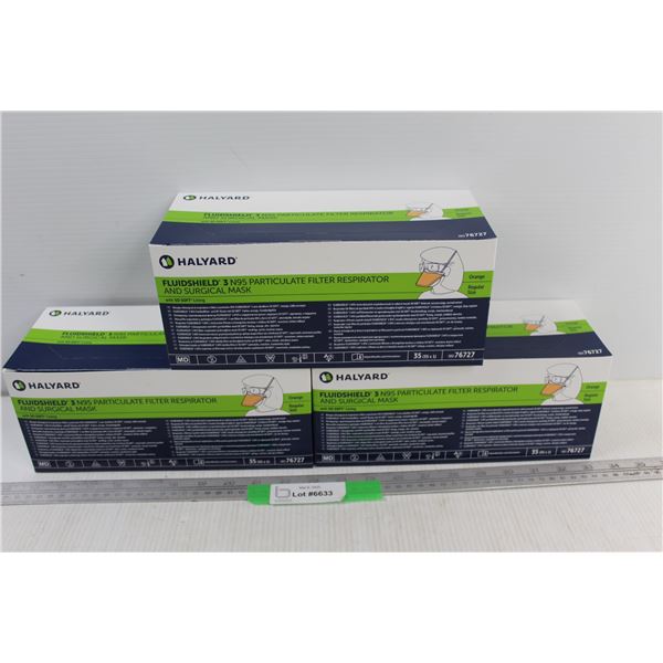(3) New Unopened Boxes Of N95 Particulate Filter Respirator And Surgical Masks- All NIB