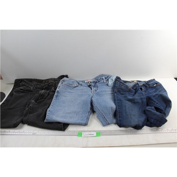 (3) Pairs Of Jeans, Nickel & Iron, Banana Republic, Misc Largest 34/30