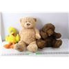 Image 1 : (3) Stuffed Animals- Teddy Bears, Big Bird Up to 19" Tall