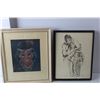 Image 2 : (2) Art Frames and (2) Indigenous Framed Art Pieces Up to 17.75" Tall & 14" Wide