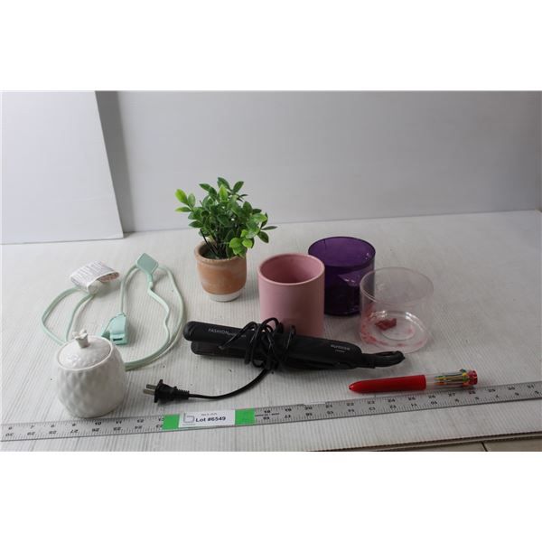 Flyco Straightener- Powers On, Artificial Plant, Extension Cord, Misc.