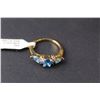 Image 3 : ^14K Gold Plated Blue Topaz Ring-7 & Earrings Cannot Authenticate