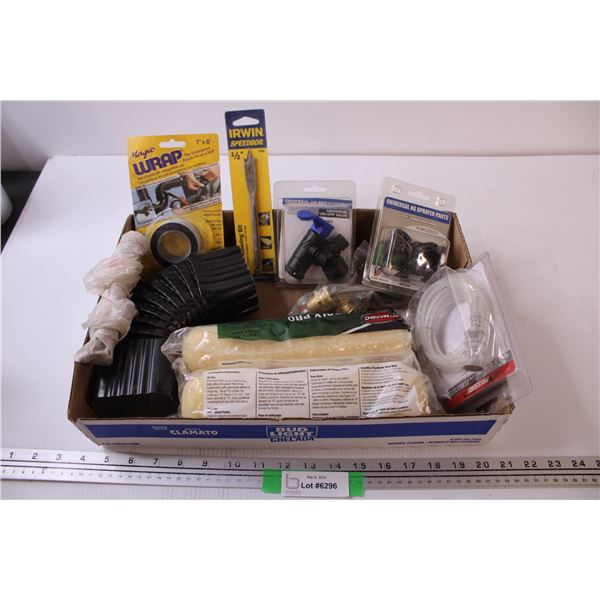 Hose Clamps, Water Connectors, Repair Tape, Trough Elbow, Suction Hose and Spade Bit