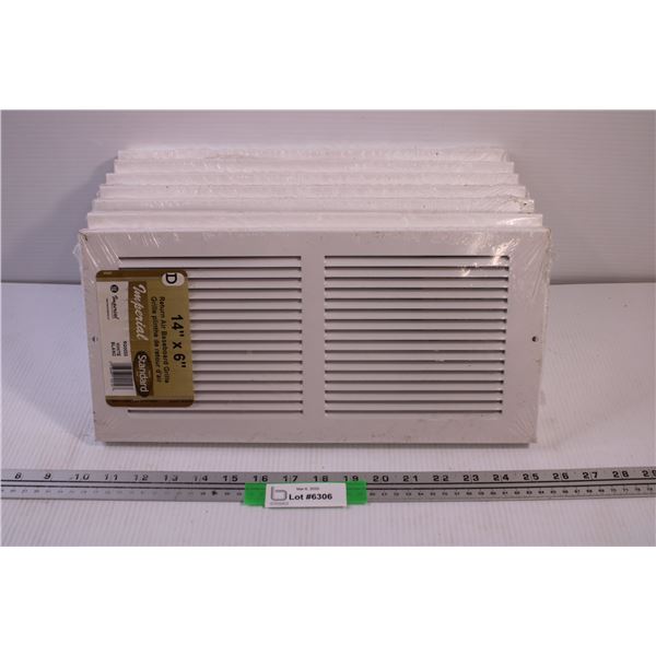 Imperial Standard 14x6" Furnace intake vent covers (x7) NEW