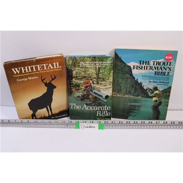Whitetail, Accurate Rifle and Trout Fisherman's Books. Trout book is softcover