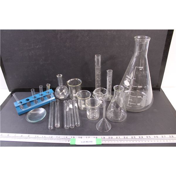 Lab Equipment. Various Test Tubes, Beakers,stands etc.