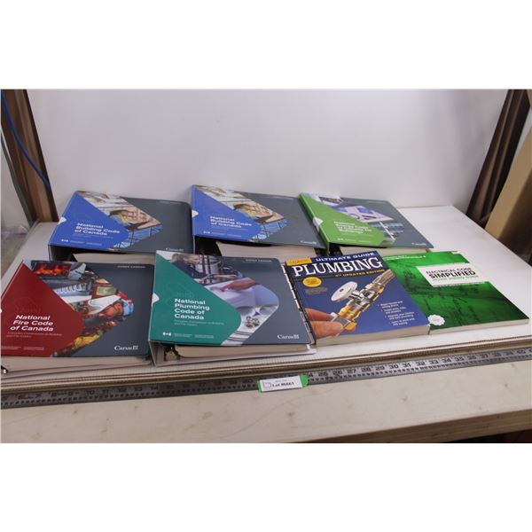 (7) Technical Books (Building Code, Plumbing Code, Fire Code, Energy Code - All Canada 2015, Plumbin