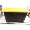 Image 1 : Plastic Storage Bin with Lid 28.5" x 20" x 15" - CANNOT SHIP
