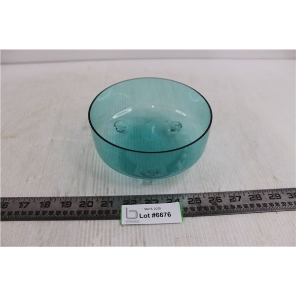 Carnival Glass 3-Footed Candy Dish 6" Dia