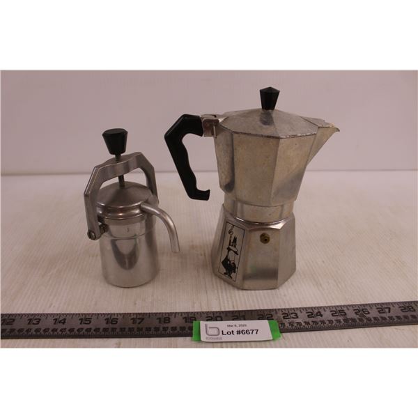 (2) Italian Style Coffee Makers