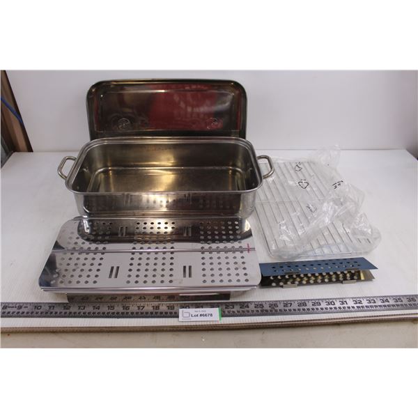 Stay Hot Stainless Steel Serving Tray 16" x 9.5"